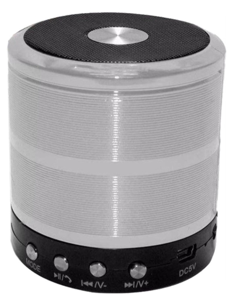Alto-falante Mini Speaker WS-887 com bluetooth preto