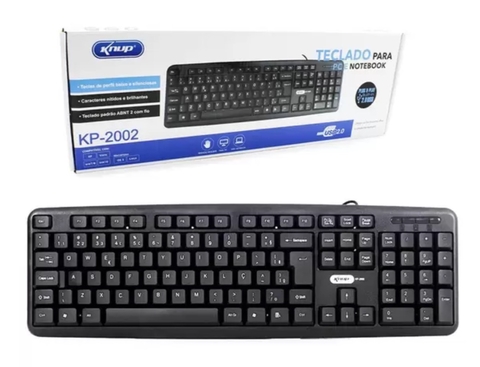 Teclado Usb Knup Abnt2 Teclas Macias Computador Pc Notebook