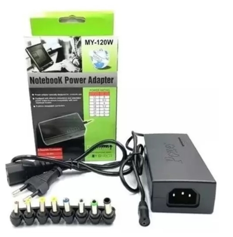 Fonte carregador notebook universal 120W 12 -24 V 8 conectores Lehmox(LEY-27)