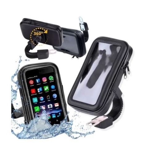 Suporte Moto Gps Impermeável Chuva Prova D'água 360º Ifod