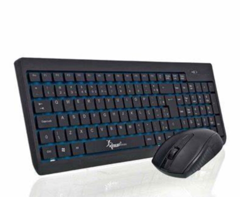 Kit Teclado + Mouse Óptico Sem Fio Knup Kp-2012 Wireless