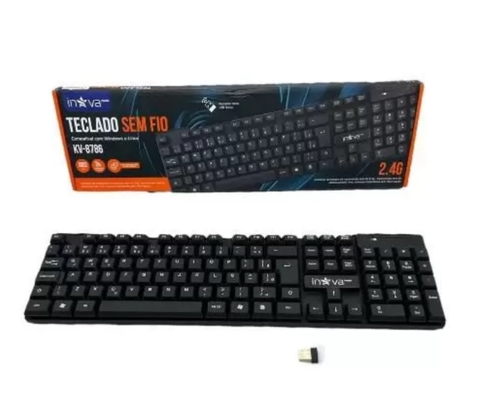 Teclado sem fio wireless 2.4ghz kv-8784 - INOVA