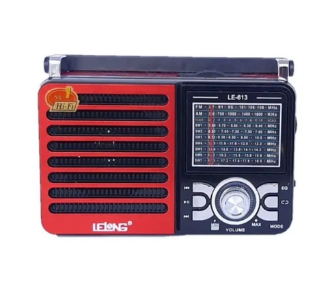 Radio portatil retro vintage am-fm lelong le-613 vermelho - LELONG/IT BLUE