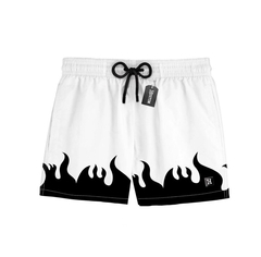 Short Praia Masculino Naruto Rikudou Fogo Mauricinho