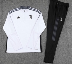 Terno De Treino Esportivo Branco Meio Zíper 21/22 Juventus S-XXL