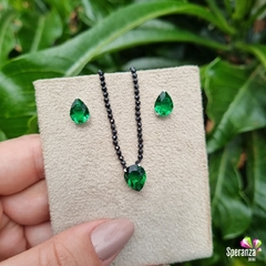 CONJUNTO GOTA COM CRISTAIS NEGROS na internet