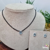 CONJUNTO GOTA COM CRISTAIS NEGROS