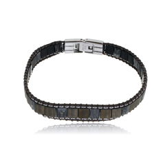 PULSEIRA EM AÇO/COURO COM PEDRA AGATA na internet
