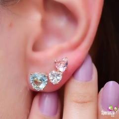 TRIO CORAÇOES EM ZIRCONIAS