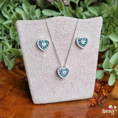 CONJUNTO CORAÇÃO CRAVEJADO