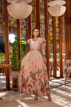 Vestido Eduarda Estampado cinto - comprar online