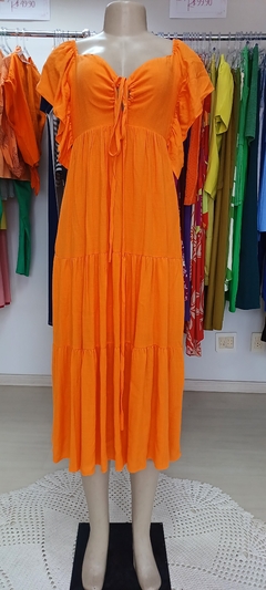 vestido longo viscose