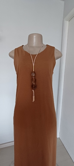 Vestido tubinho malha Ferrugem - comprar online