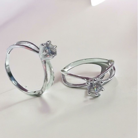 Anel Solitário Chuveiro 5MM