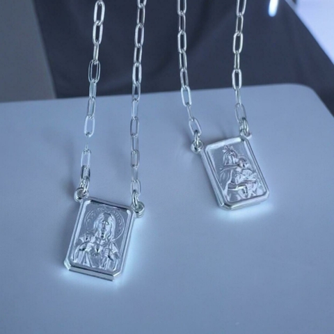 Escapulário Nossa Senhora do Carmo e Sagrado Coração de Jesus 70cm