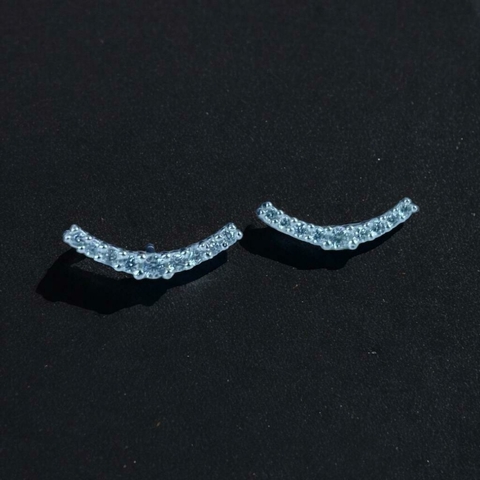 Brinco Ear Cuff em Micro Zircônia Cristal 14mm - comprar online