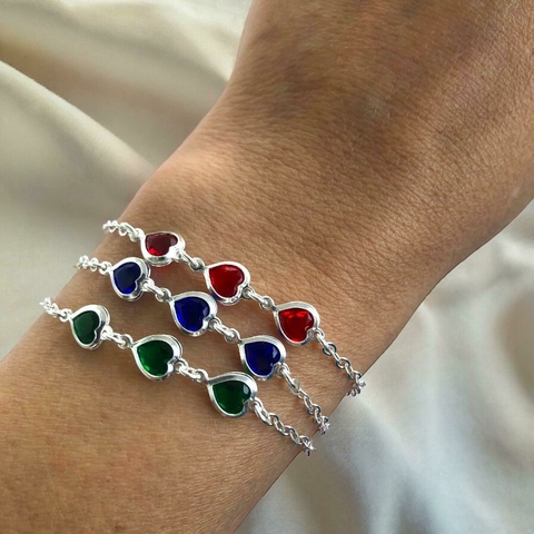 pulseiras coração color