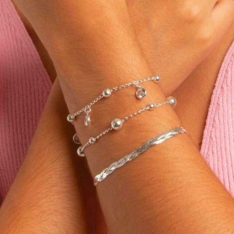 Pulseira Laminada Três Fios