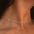 Colar Choker Corações Vazados 3mm