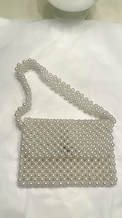 Cartera de perlas BLANCAS - comprar online