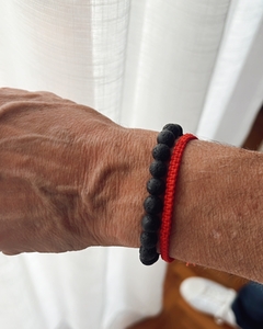 Pulsera elastizada de piedra volcánica - comprar online