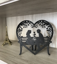 Decoração Casal Apaixonado Namorados para mesa/estante