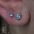 1 piercing Labret com pedra de Zircônia e Tapper - Titânio na internet