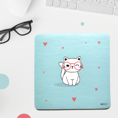 Mouse pad Amo Gatos - kit com 6