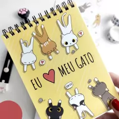 Bloquinho Eu ❤️ Meu Gato - kit com 10