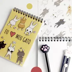 Bloquinho Eu ❤️ Meu Gato - kit com 10 - comprar online