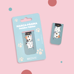 Marcador página magnético Gatinhos Fofinhos - kit c/ 50