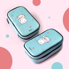 Estojo Box Amo Gatos - kit com 6