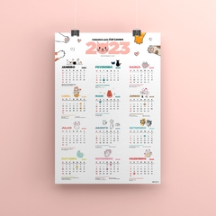 Pôster-calendário para Cat Lovers - kit com 10