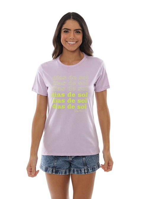 T-SHIRT VIDA MARINHA MANGA CURTA LILÁS