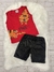 Conjunto Tigre Vermelho com Short Preto
