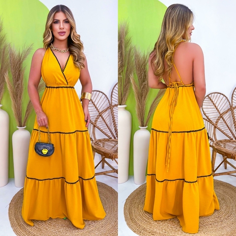 Vestido Mari mostarda