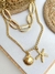 Colar duplo grumet vai dar praia - DOURADO