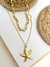 Colar duplo cartier estrela do mar - DOURADO