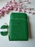 BOLSA CERTEIRA PORTA CELULAR TRANSVERSAL COM 3 DIVISÓRIAS (VERDE)