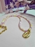 Choker miçanga colorida clara e búzios - DOURADO