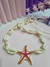Colar búzios com estrela do mar esmaltada Rosa Pink - DOURADO - comprar online
