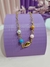 Choker Summer com esferas coloridas - DOURADO
