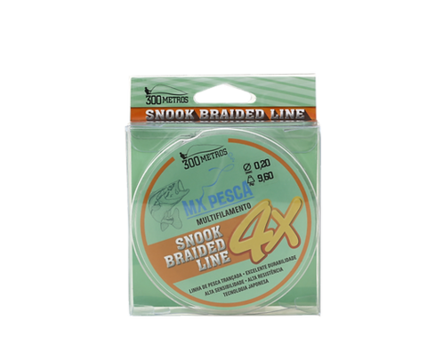 LINHA MULTIFILAMENTO SNOOK BRAIDED LINE 4X MX PESCA - 300M