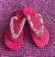 Sandália Havaiana Top Pink com Rosa e Pedraria Simples.