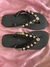 Sandália Havaiana Top Preto com Pedraria Banhada Cristal. - comprar online