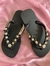 Sandália Havaiana Top Preto com Pedraria Banhada Cristal.
