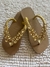 Havaiana com Pedraria Simples Dourada
