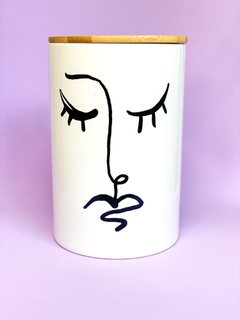 Pote hermético Faces Mulher