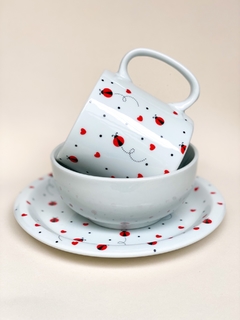 conjunto de café da manhã Joaninha