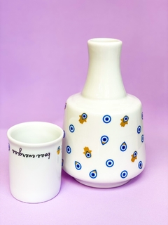 Moringa de porcelana Olho grego - comprar online